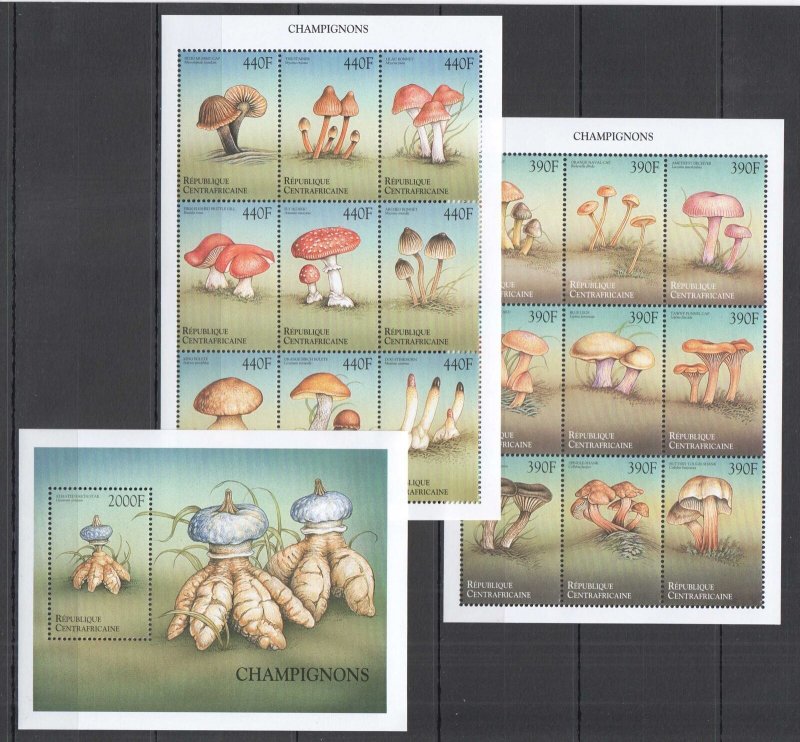 O1257 Central Africa Flora Nature Mushrooms Champignons ! 2Kb+1Bl Mnh