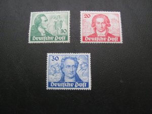 Germany Berlin 1949 MINT LIGHT HINGED SC 9N61-3 GOETHE VF/XF  (123)