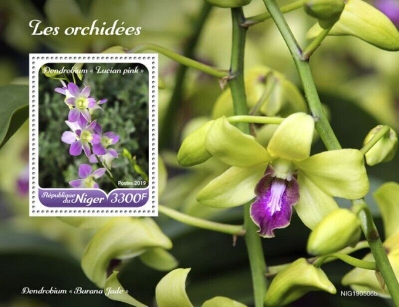 Niger - 2019 Orchids on Stamps - Stamp Souvenir Sheet - NIG190506b
