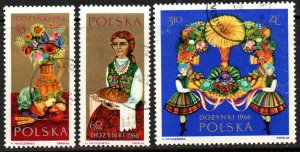 Poland Sc #1427-1429 Used