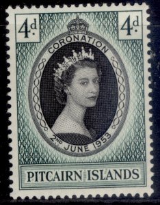 PITCAIRN ISLANDS QEII SG17, 4d black & deep bluish green, M MINT.