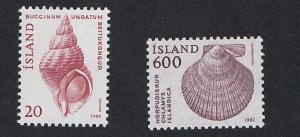 Iceland # 552-553, Sea Shells, Mint NH