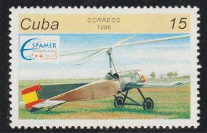 1996 Cuba Stamps Sc 3727 Aviation and Space C-4 Autogiro MNH