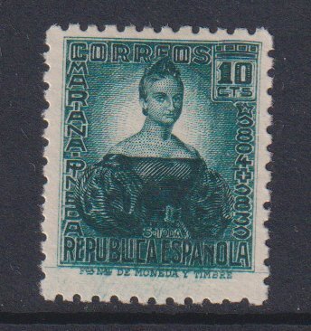 Spain    #546b  used 1935  Mariana Pineda 10c  blue green