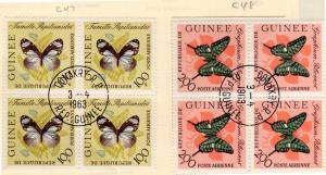 GUINEA  C47-C48 BUTTERFLIES  BLOCKS S.O.N. CXL SCV $11.00