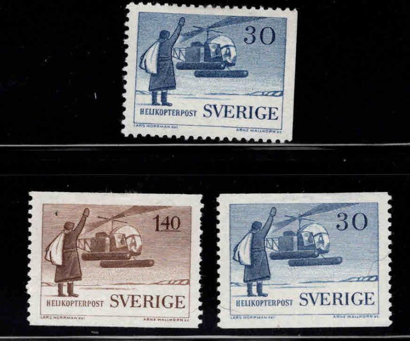 SWEDEN Scott 518-520 MH* Helicopter set 1958