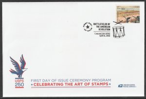 US 5977d Battlefields of Revolution Bunker Hill Ceremony Program FDC 2025