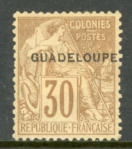 Guadeloupe 1891 French Colony 30¢ Brown Stanley Gibbons #29 Mint D903
