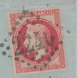 81949 - FRANCE - postal history - ERROR stamp on cover cutout 1871-