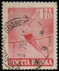 Poland 546 - Used - 1.20z Gymnast (1952) (cv $1.05)