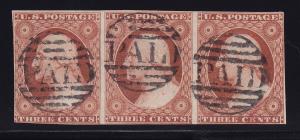 10 strip of 3 VF used paid cancels PSE certificate with nice color ! see pic !