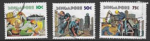 SINGAPORE SG302/4 1977 LABOUR DAY  USED