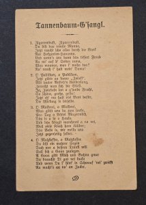 WWII German Feldpost Song Postcard Tannenbaum G’sangl Dialect Lyrics Home Front