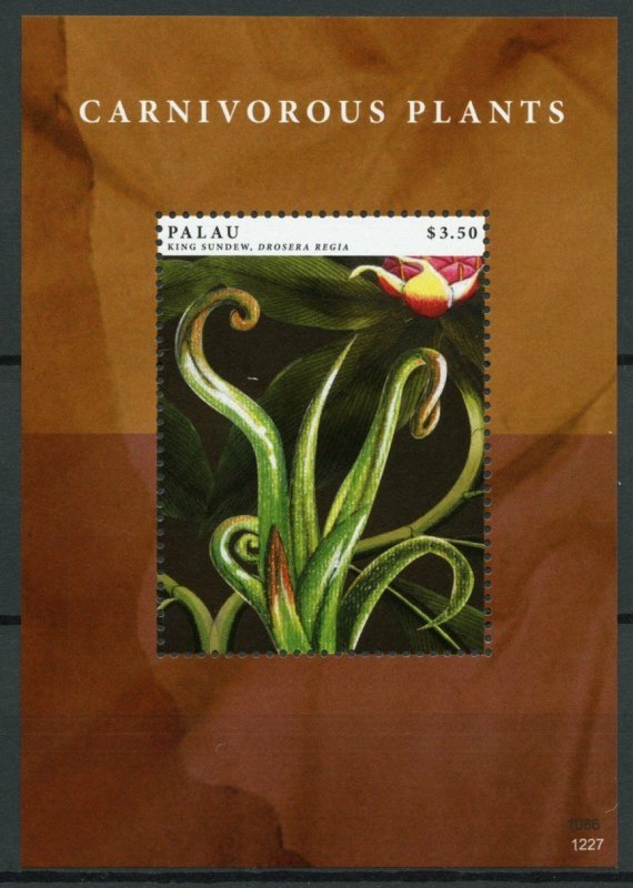 Palau Carnivorous Plants 2012 MNH King Sundew Drosera Nature Flowers 1v S/S