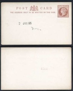 1885 ESSAY for the 1/2d Post Card Handstamped 2nd January 1885