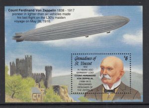 St Vincent Grenadines 960A Zeppelin Souvenir Sheet MNH VF