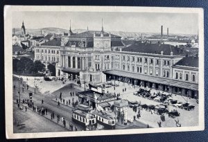 1939 Prague Bohemia Germany Real Picture Postcard Cover The Railway Station