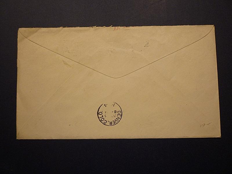 #323 ON U379 1904 1ȼ STAMPED ENVELOPE MINNEAPOLIS, MINNESOTA TO DENVER, COLORADO