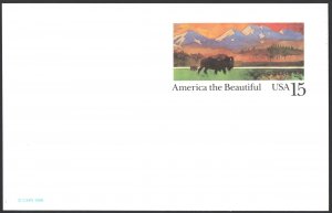 SC#UX120 15¢ America the Beautiful Postal Card Unused
