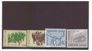 FAROE ISLANDS SC.63-64,81-82 1981-2 EUROPA MNH COMP. SET W2PG1