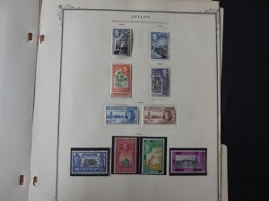 Ceylon 1935-1952 Stamp Collection on Scott Specialty Album Pages