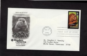 4064 American Beaver, FDC PCS addressed