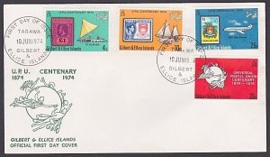 GILBERT & ELLICE IS 1974 UPU set commem FDC................................a4055