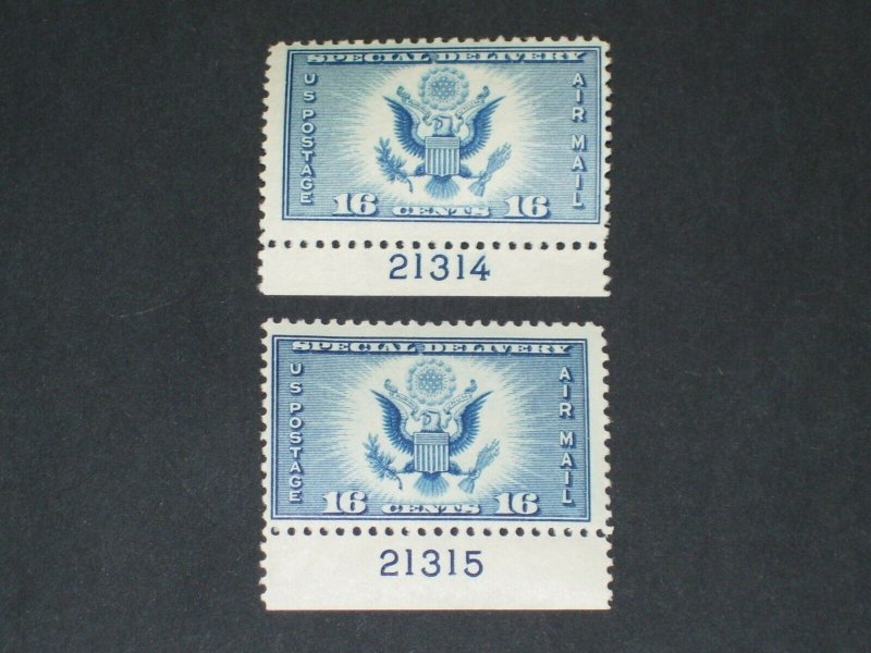 US Air post Special Del cat#CE1 MNH Plate # Singles - Free Delivery