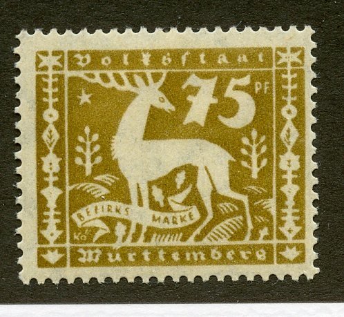 German States- Wurttemburg, Scott #o58, Unused, Hinged