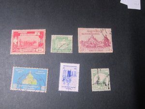 Burma 1949 Sc 111,36,54,60,246,O72 FU