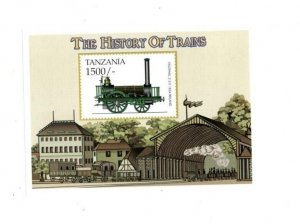 Tanzania 1999 - History of Trains, Germany - Souvenir Sheet - Scott 1947 - MNH