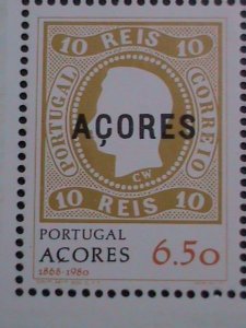 PORTUGAL-AZORES-1980-SC#  315a- AZORES #2 AND #6 STAMP MNH  S/S VF CTO NH