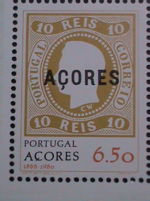 PORTUGAL-AZORES-1980-SC#  315a- AZORES #2 AND #6 STAMP MNH  S/S VF CTO NH