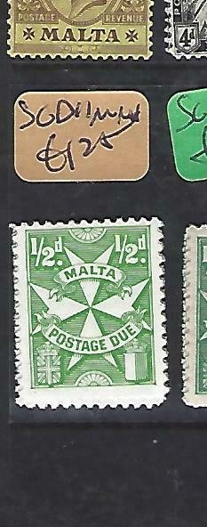 MALTA  (PP1909B) POSTAGE DUE  1/2D  SG D11  MNH