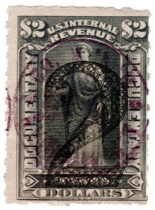 (I.B) US Revenue : Documentary $2 (surcharge overprint)