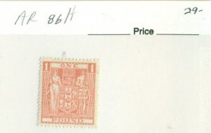 NEW ZEALAND #AR86, Mint Hinged, Scott $29.00