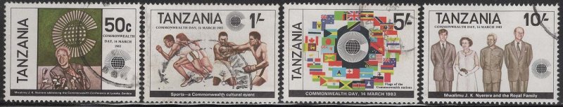 Tanzania #217-220 (1983), postally used compl. set, cat. $2.75