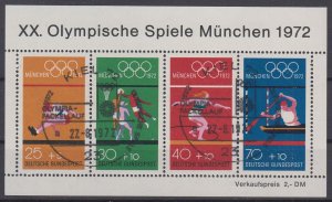 Germany 1972 Sc#B490 Mi#SS 8 used Cancel Kiel 2 (BU1786)