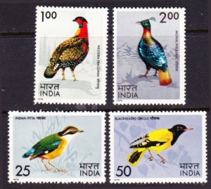 India #656-59 birds MH