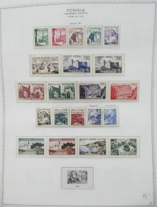 EDW1949SELL : TUNISIA Nice Mint collection on album pages mostly NH. Sc Cat $225