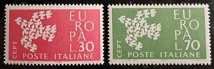 Italy Scott# 845-846 Unused F/VF NH Europa Set of 2 stamps Cat $0.55