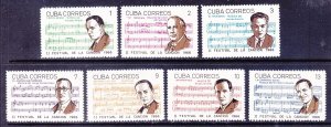 Cuba 1156-62 MNH 1966 Cuban Composers & Compositions 2n Song Festival Full Set