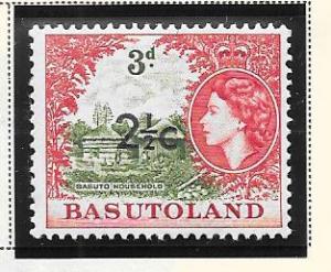 Basutoland  #64  2 1/2c on 3p (MNH) CV $0.25