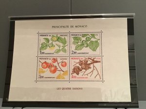 Monaco 1981 The four Seasons mint never hinged  stamps sheet R24004