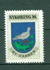 Denmark. 1940/42 Poster Stamp. MNG Coats Of Arms: Town: Nykobing M. Pigeon,Bird