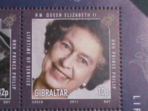 ​GIBRALTAR-2011 SC# 1267-72 SERVICE OF QUEEN   MNH S/S SCV.$18