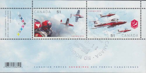 Canada 2006 Snowbirds Souvenir Sheet, #2159b Used