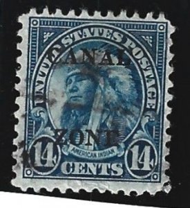 Canal Zone Scott #89 Used 14c Sharpe Top A O/P 2021 CV $15.00