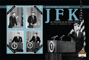 SAINT KITTS 2013 - PRESIDENT JOHN F. KENNEDY 50TH MEMORIAL SHEET OF 4 STAMPS MNH