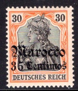 German Offices in Morocco #38, mint hinged